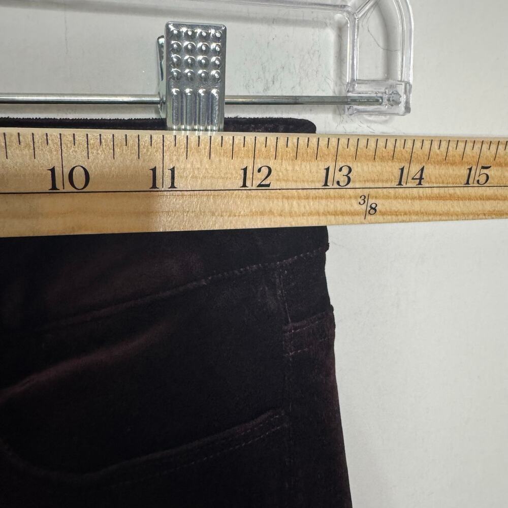 PAIGE Hoxton Ankle Velvet Pants Sz 24 Burgundy High Rise Skinny‎ NWT - Picture 6 of 14